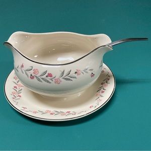 Viintage Crooksville China Co. Sauce/Gravy Bowl with Ladle